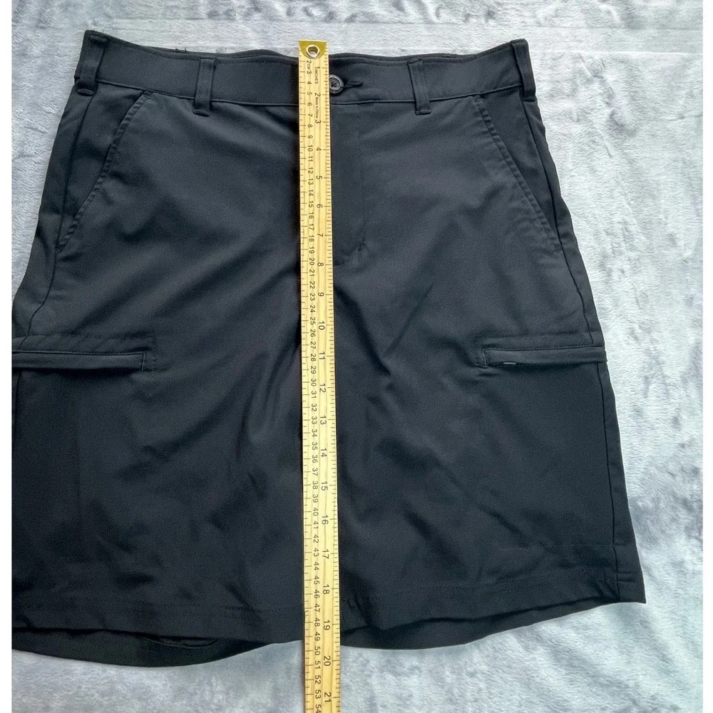 Birdie Bound Mens Performance Golf Shorts Black Sz 32 Tropical Waistband Utility